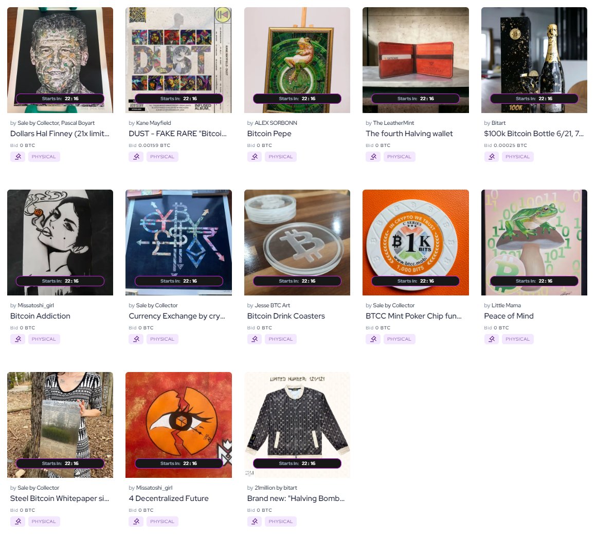 NOW ACCEPTING BIDS 🎊THE BAZAAR🎊 Paintings, Music, Apparel, Home Goods & more Bitcoin Art and Collectibles 📌 scarce.city/collections/ba…