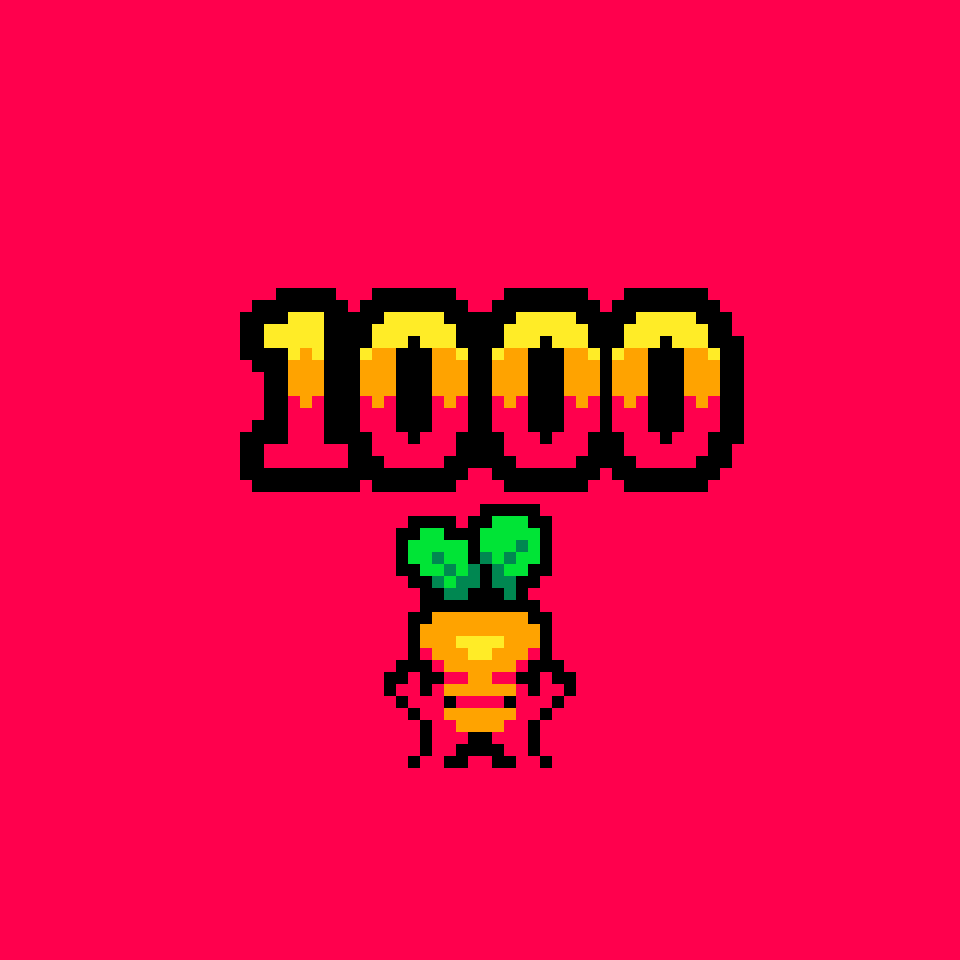 thisisnotgreen's tweet photo. "Micro Carrot" was played 1000 times on @itchio 

Thank y'all 🥕❤️

#pixelart #gamedev #microcarrot #madewithgodot https://t.co/xiNijsf2Mr