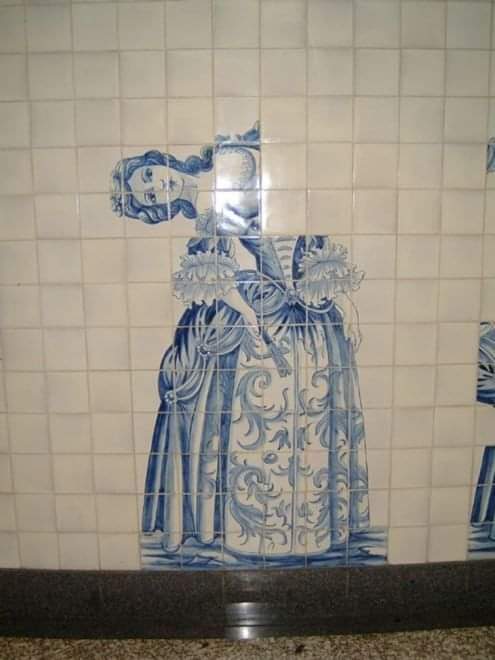 Eduardo Nery's tile work in the Lisbon Metro's Campo Grande Station