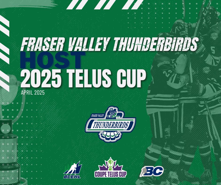 The TELUS Cup makes its way to Fraser Valley, B.C. in 2025! 🏆Next April, @FVTBirds_AAA will host the historical tournament bringing together the nation’s top U18 AAA players. Check out the link below for more information. bchockey.net/news-listing/f…