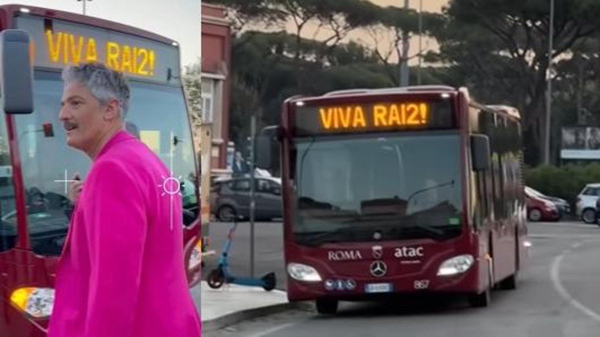 'Vieni a vedere Viva Rai2 con l'Atac'. Fiorello promuove gli autobus di Roma roma.repubblica.it/cronaca/2024/0…