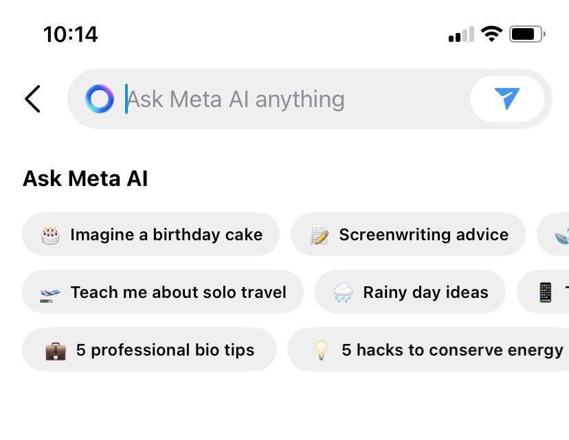 The innovation is overwhelming.. Meta AI can give me rainy day ideas 🤫 #AI #ArtificialInteligence