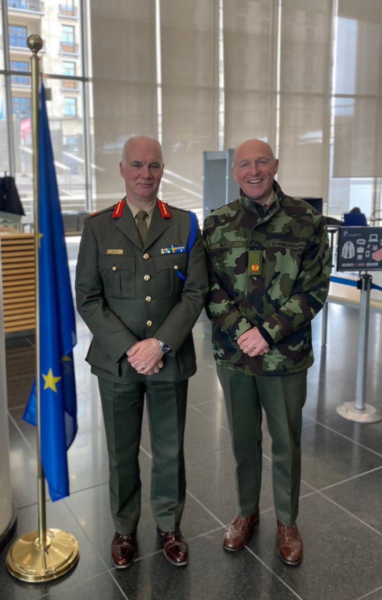 The EU Military Committee said farewell and thank you to @defenceforces Brig Gen Sean White who has served as the Director of CIS and Cyber Defence in the EU Military Staff. Sean will leave this post in the coming weeks. #StrongerTogether