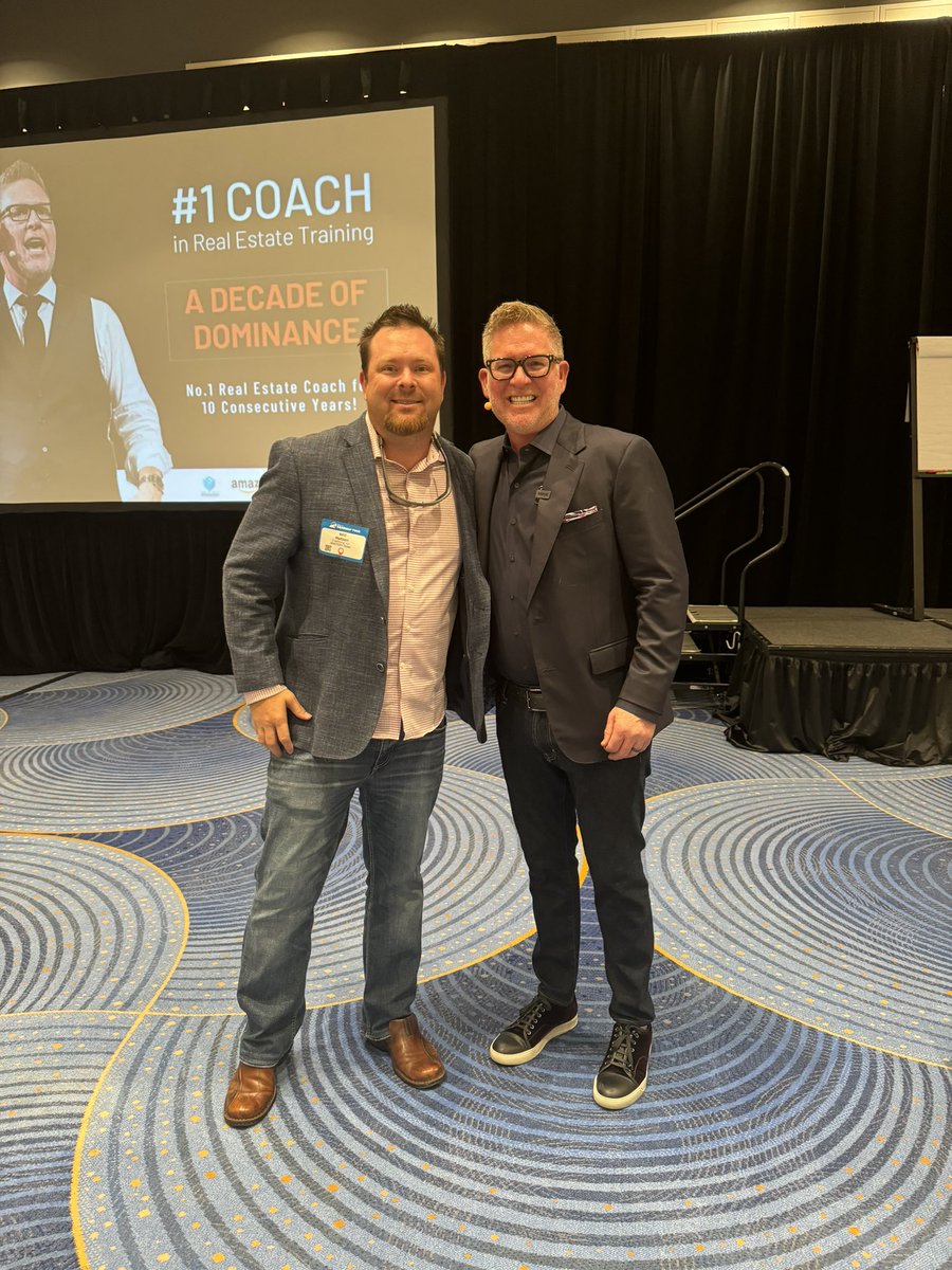 When I started in real estate a broker told me to start watching Tom Ferry videos to help get me through my first year in the business. I did and it changed my life. Today I was able to tell Tom to his face what an incredible impact he’s had on my life. @tomferry Thanks Tom!!