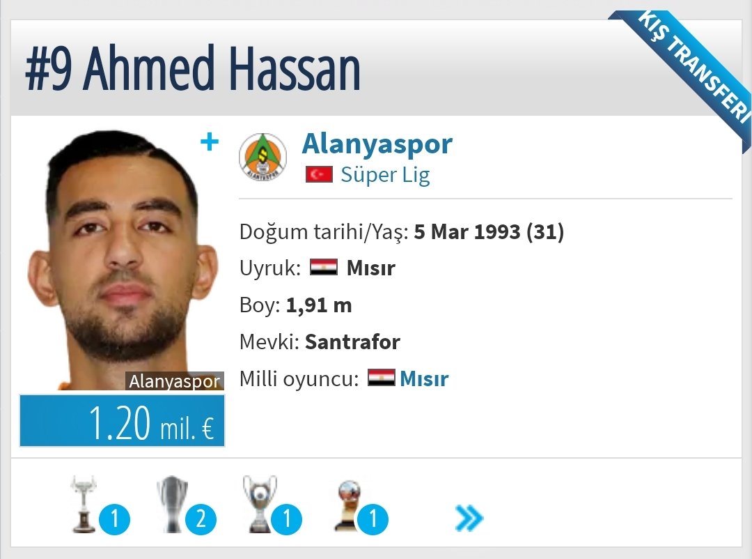 Braga faciasında bize ofsayttan gol atan ahmed hassan'ın Alanyaspor'da forma giydiğini biliyor muydunuz