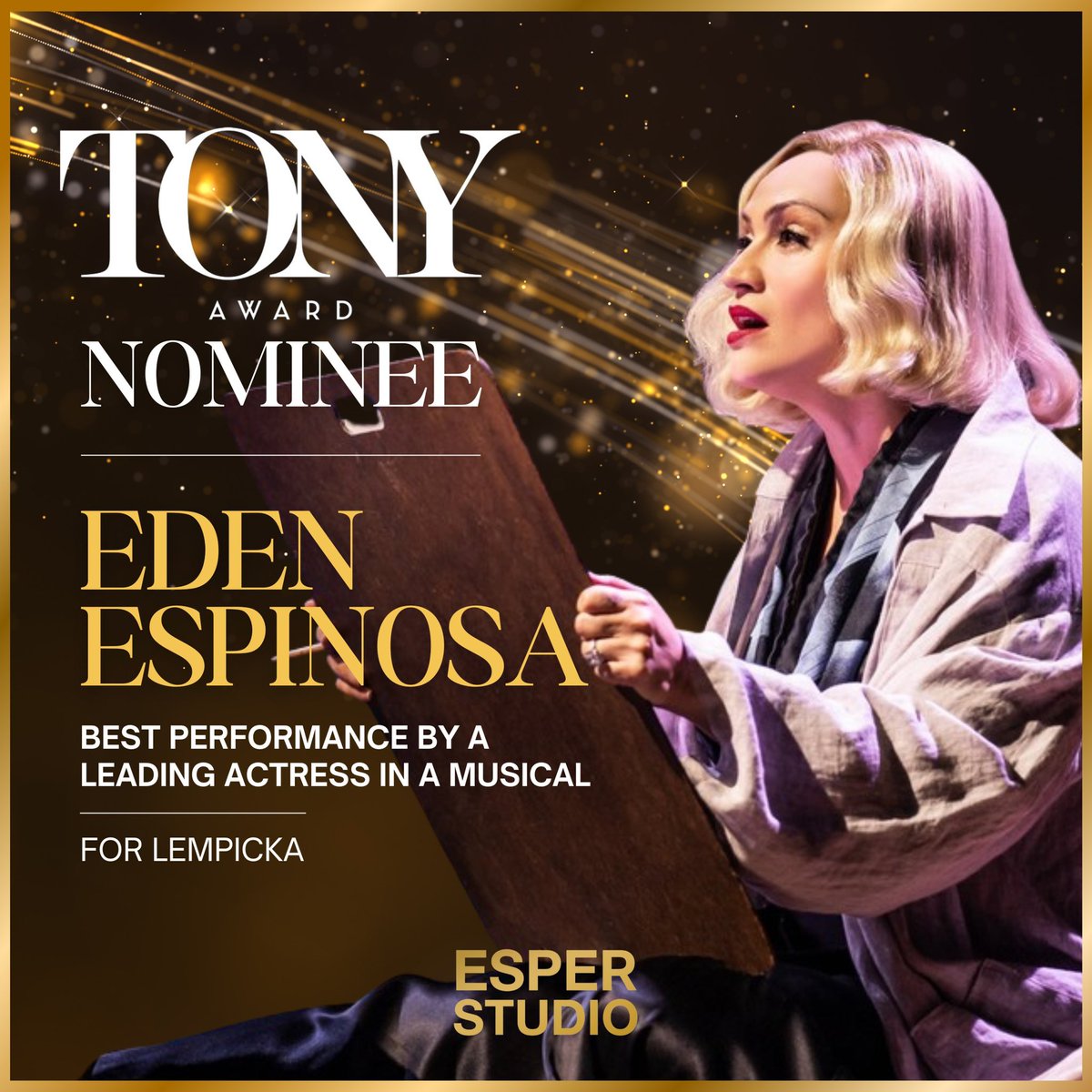 We are thrilled for Eden Espinosa and her Tony Award nomination for her amazing performance in the hit musical ‘Lempicka’! Bravo, Eden!

📸 Lempicka

#edenespinosa #tonyawards #lempicka #esperstudio #esperalum #meisner #acting #actingschool #actingstudio #actingstudionyc