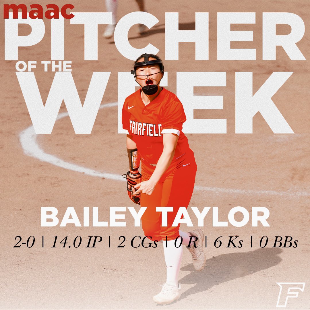 Bailey Taylor spun a pair of complete game last week against QU! #WeAreStags 🤘🥎