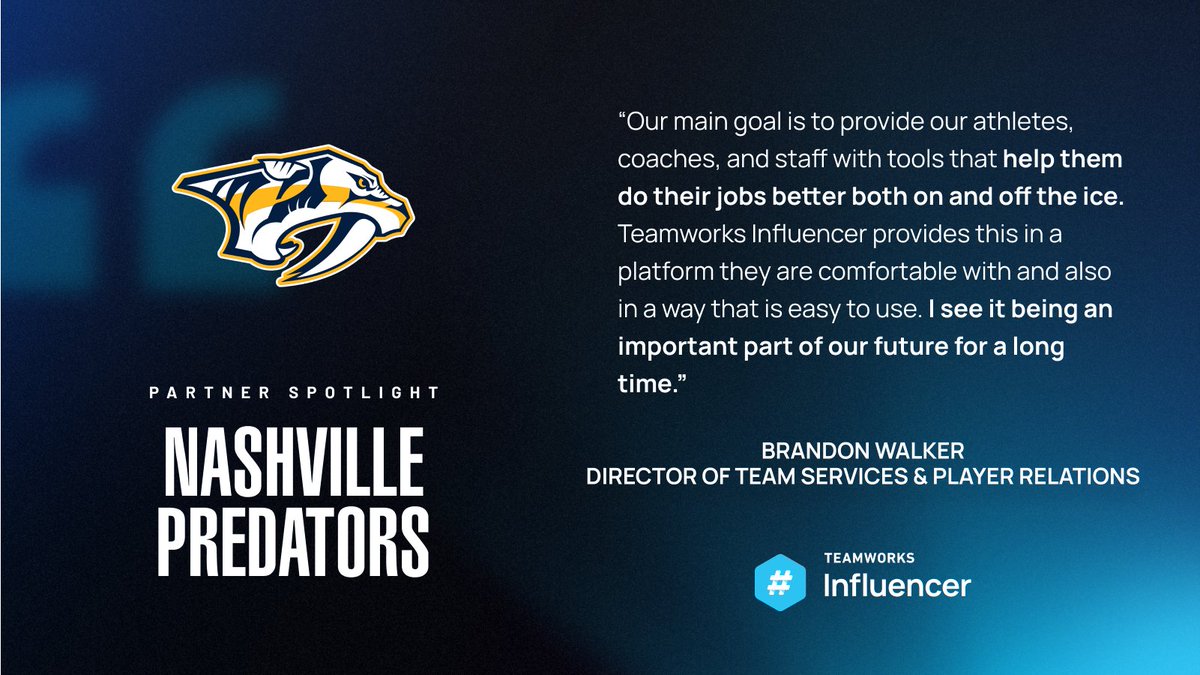 “Having real-time access to post-game photos and content fed into my Teamworks app through Influencer is a game changer.” - Roman Josi, Nashville @PredsNHL Defenseman Mobilize your athletes as content creators with Teamworks @INFLCR: teamworks.com/influencer/