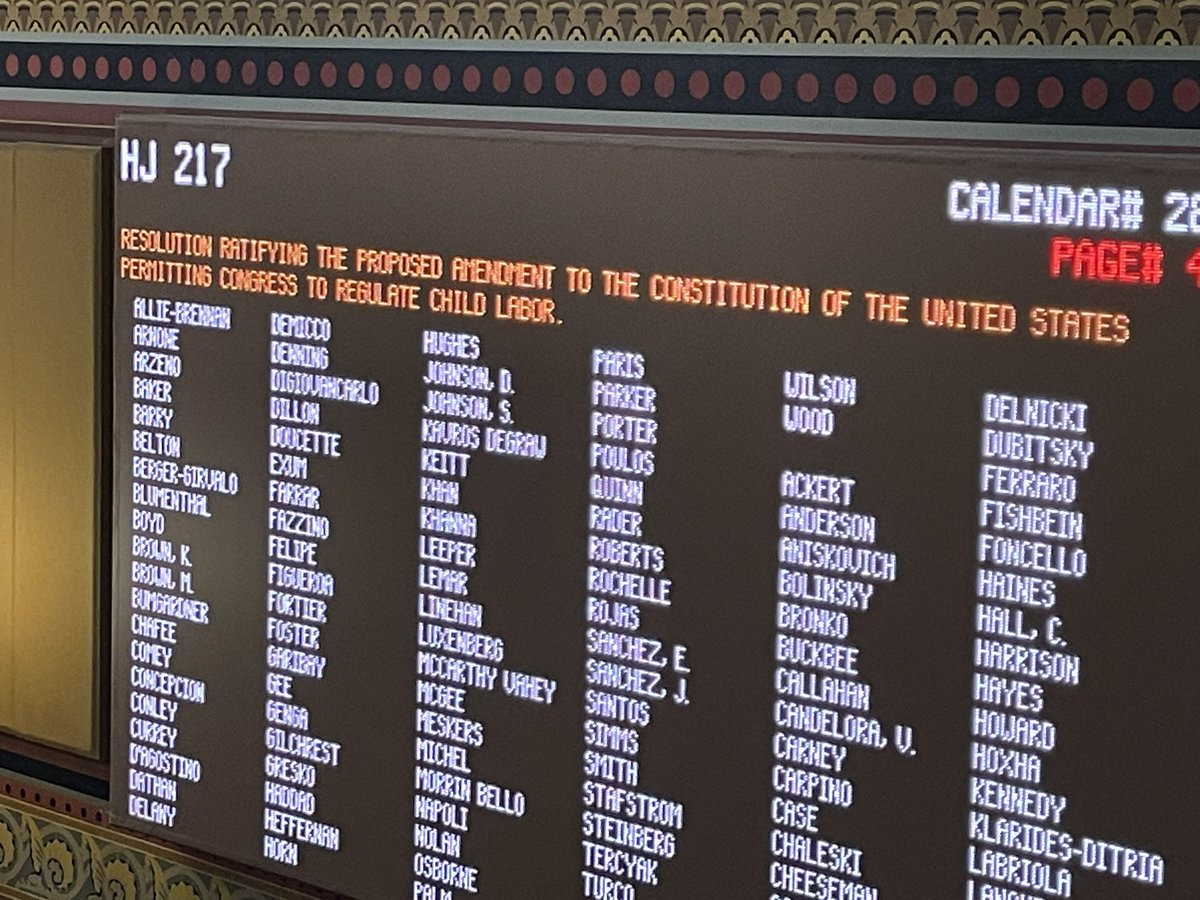 ¿Os acordáis que escribía no hace mucho sobre esa enmienda aún no ratificada de la constitución prohibiendo el trabajo infantil? 4freedoms.substack.com/p/trabajo-infa…

Adivinad qué están votando ratificar en Connecticut hoy.