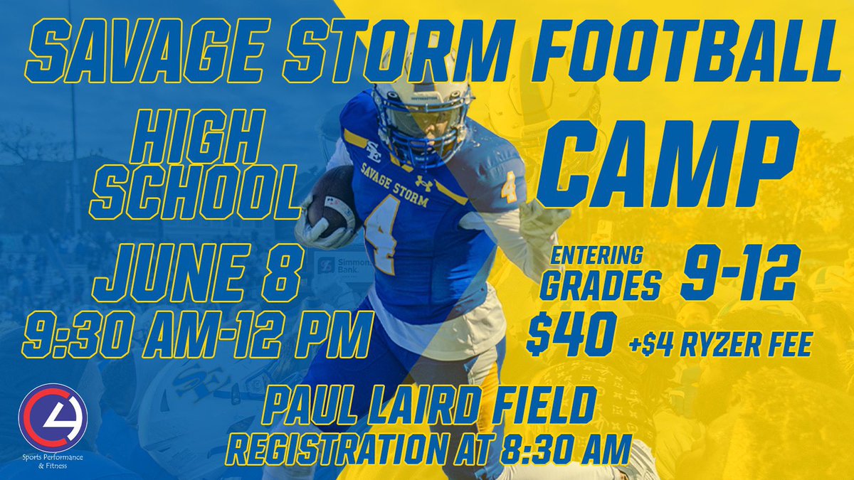 Southeastern Football camp is coming up! Opportunity to compete and work your craft. Get registered today for our camp June 8th Savagestormfootballcamps.com