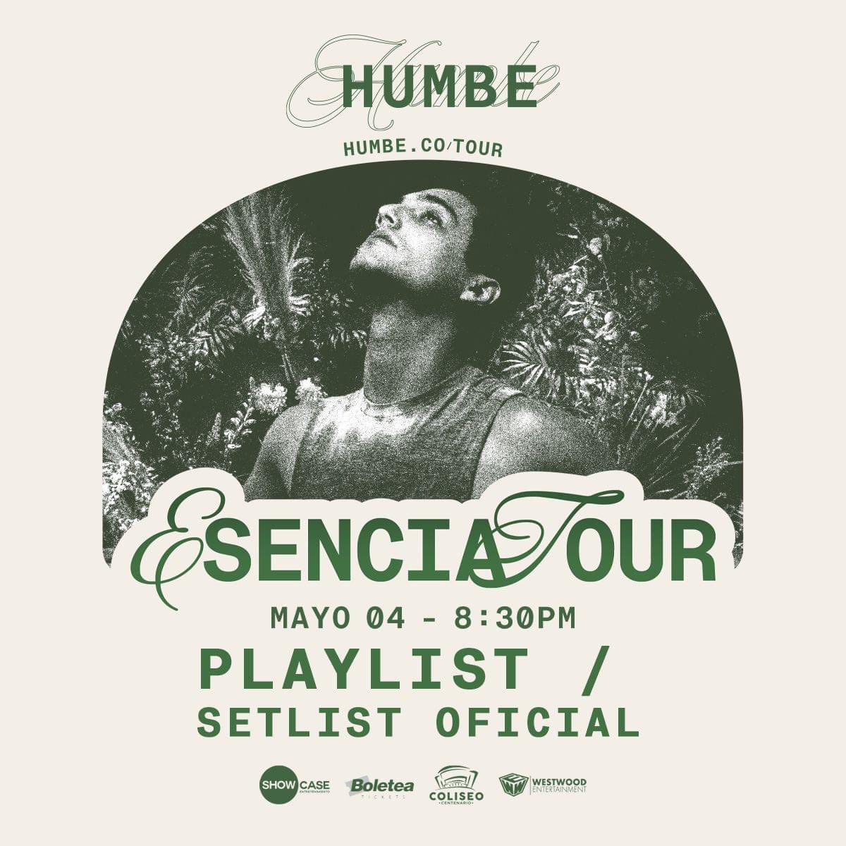 Ya llego la playlist/setlist oficial para el concierto de Humbe. Preparense para este fin de semana: spoti.fi/4a1Sfke