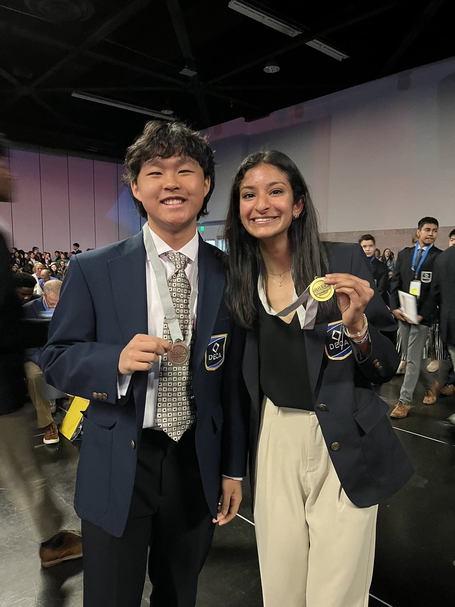 Jenna, Hollis &amp; Anya and Arjun all receive top test medals at ICDC semi finals today!  #IHPromise #IHPrincipal