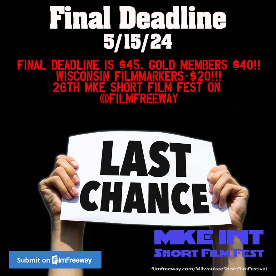 Check out MKE Short Film Fest on @FilmFreeway
@MKEshortfest
filmfreeway.com/MilwaukeeShort… 

#filmfestival #shortfilms #filmtwitter #misff2024 #film #filmmaking #diversity #festival #filmfest #shortfilms #femalefilmmakers #filmmakersofcolor #submityourwork