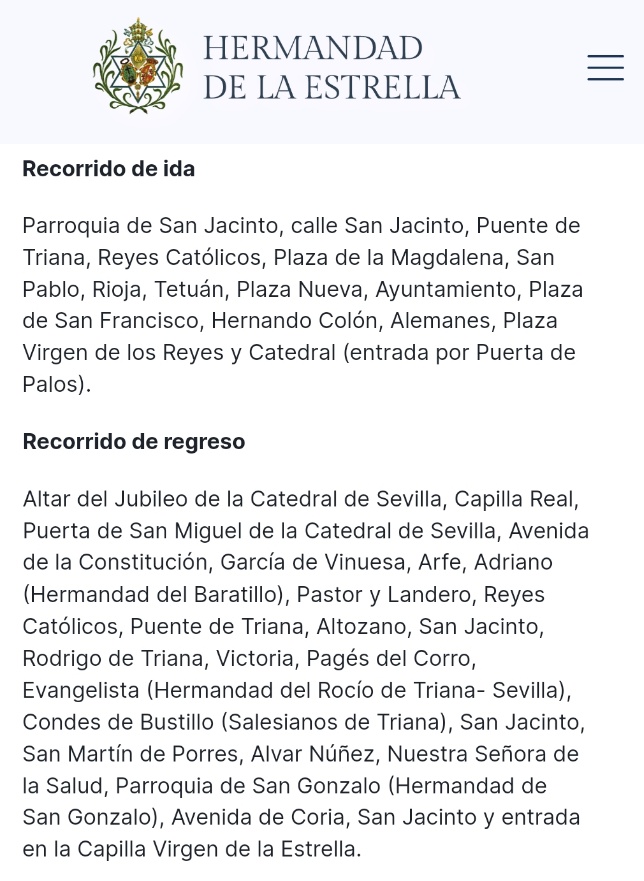 🔔 #ActualidadTC | La @hdadlaestrella anuncia los itinerarios de los traslados extraordinarias de la Virgen de la Estrella por el 25 aniv. de su coronación canónica.

• IDA: 31 de octubre 
• REGRESO: 2 de noviembre

#LaEstrella24 #SevillaHoy 
#TDSCofrade #TrianeroCofrade