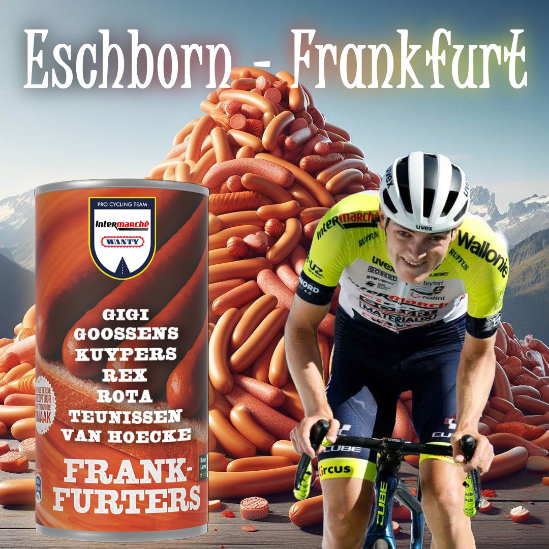Hey Google, what's typical for Frankfurt? Ok thanks!

Tomorrow, Zuper Zimmermann rides @DerRadklassiker Eschborn-Frankfurt on home soil 🇩🇪

Go Gigi, go @IntermarcheW 💛💙
#eschbornfrankfurt