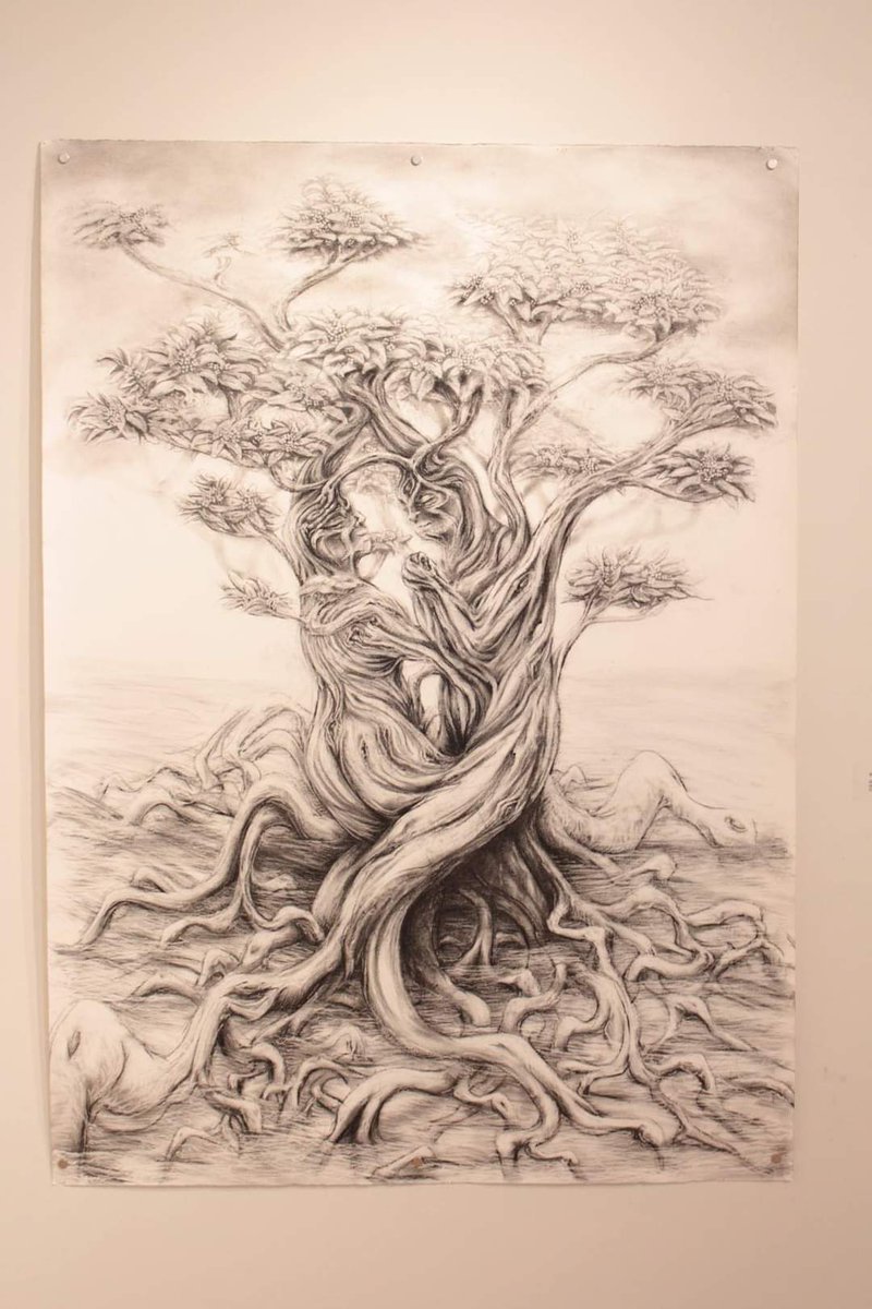 I can't believe it was 9 yrs ago today that I presented my senior show at Ball State University.😄 This gallery show was my final for earning my degree in Fine Arts.

Two Sides of a Tree explored states of balance in different points in our lives. 

❤️
#art #charcoalart