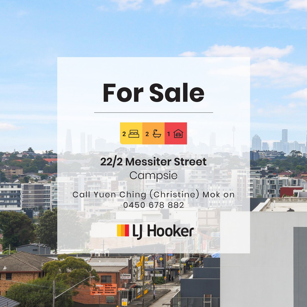 For Sale
Spacious 2 bedroom home in Campsie
Open this Saturday from 11 to 11.30 am
Call Yuen Ching (Christine) Mok on 0450 678 882
LJ Hooker Hurstville

#LJHooker #LJHookerHurstville #LJH #YKWYK #YouKnowWhenyouKnow #Hurstville #LouieJovcevski #YuenChingMok #forsale #campsie