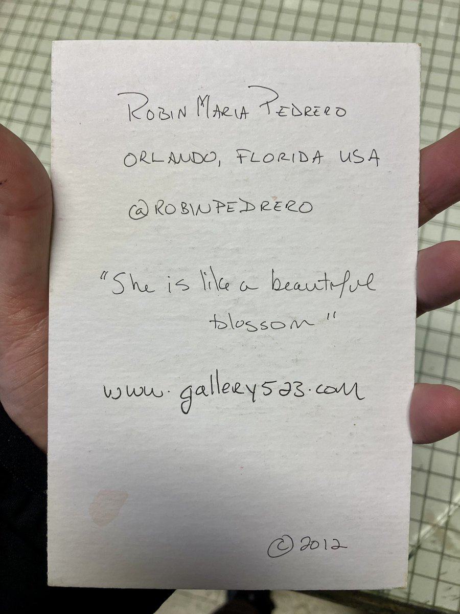 In 2012, I organized the second TAE (now PAE or @PAEartforacause ) to raise funds for my local women’s shelter. One card that I personally bought was sent from @robinpedrero In 2014 she curated the TAE in Orlando, & this year she will curate again in Texas. Please give her a ❤️