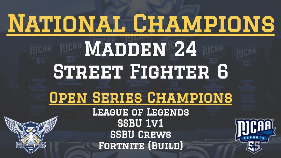 "Act Like You've Been There Before..." -Vince Lombardi

<a href="/BloNoSmash/">BloNo Smash 🔜 Flash Flood</a> <a href="/GRVsmash/">GRVsmash</a> <a href="/EAMaddenNFL/">Madden NFL 26</a> <a href="/CFGC_gg/">CollegiateFGC</a> <a href="/HCCAthleticDept/">Heartland Athletics</a> <a href="/Heartland_CC/">Heartland Community College</a> <a href="/IHSEA_org/">Illinois High School Esports Association</a> <a href="/NJCAAe/">NJCAA Esports</a>