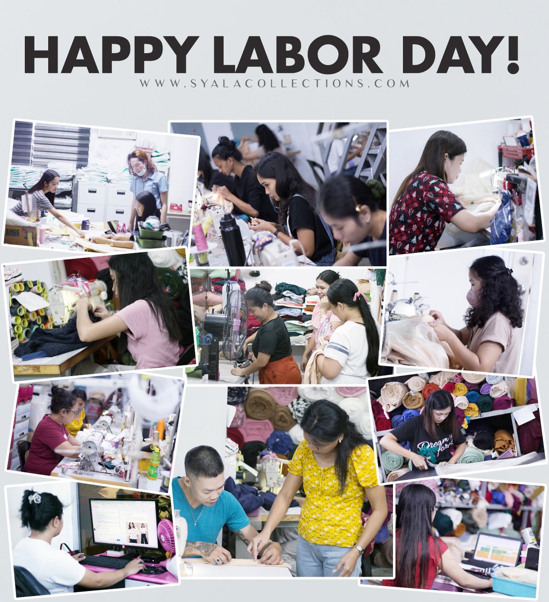 Whatever you do, work at it with all your heart, as working for the Lord. ☝️🙇‍♀️

#laborday
#monthofmay
#syalacollections
#dressph
#production 
#manufacturing 
#designteam
#operations
