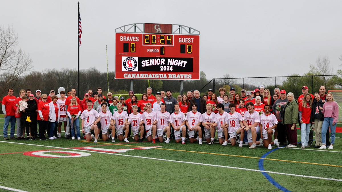 Senior Day for Boys Lacrosse - Congratulations and thank you for your dedication to our program! 
We are #CanandaiguaProud