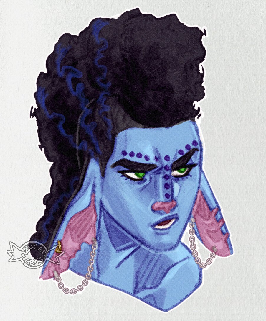 Another bust + color upgrade, firbolg edition! #dndart