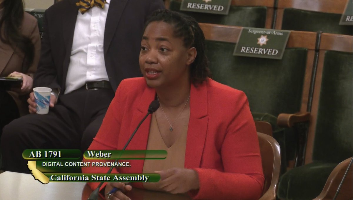 I am happy to announce AB 1791 passed out of the Assembly Privacy Committee today. This bill prohibits social media platforms from deleting certain meta data from uploaded content.