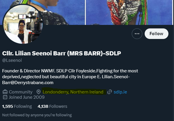 >'Londonderry, Northern Ireland'