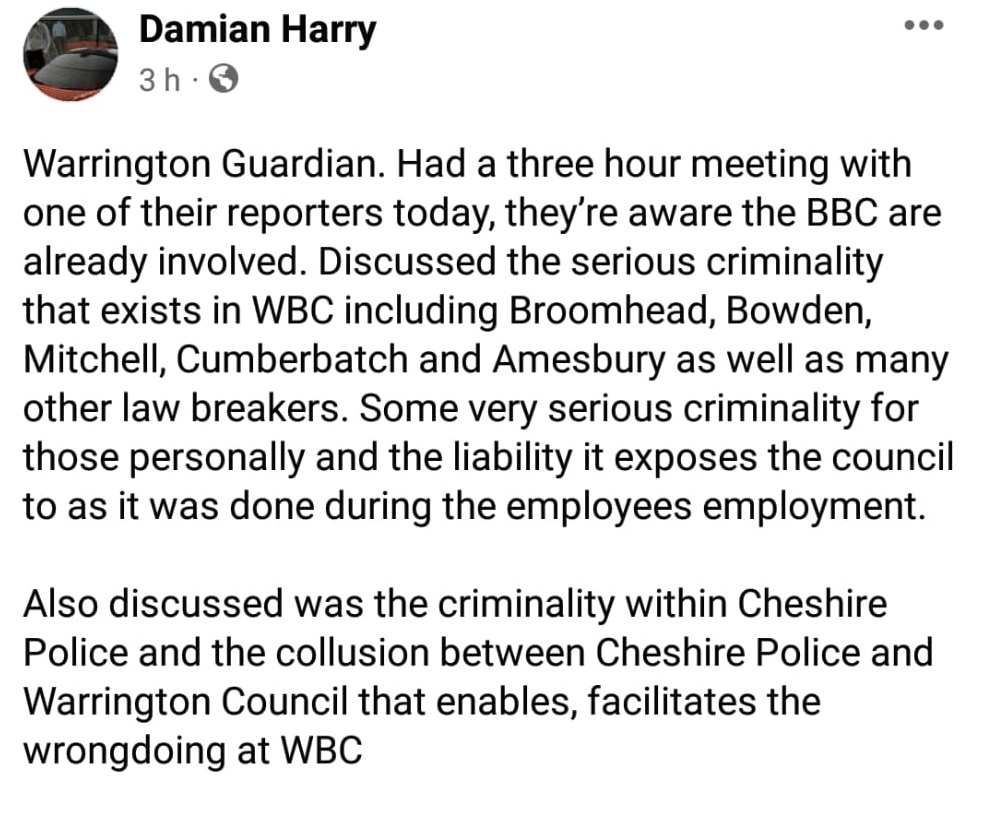15/30. They often make outrageous & false allegations against you, your colleagues and other public bodies - this time the judiciary and @cheshirepolice. These people aren't 'investigative journalists' - all they are exposing is their own serial abuse.