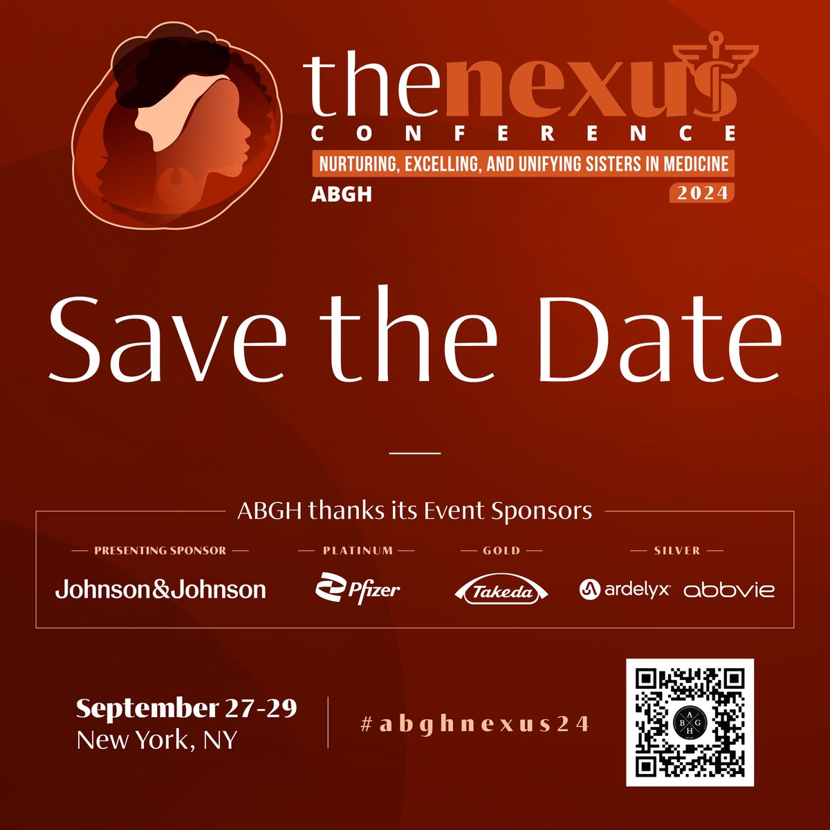 IT’S OUR TIME. 

What: The inaugural NEXUS Conference 
When: Sept 27-29, 2024
Where: NYC

🎟️ bit.ly/ABGHNEXUS24reg…
#abghnexus24 by #blackingastro

#Blackwomeninmedicine #BlackwomeninSTEM 
#Blackwomenlead