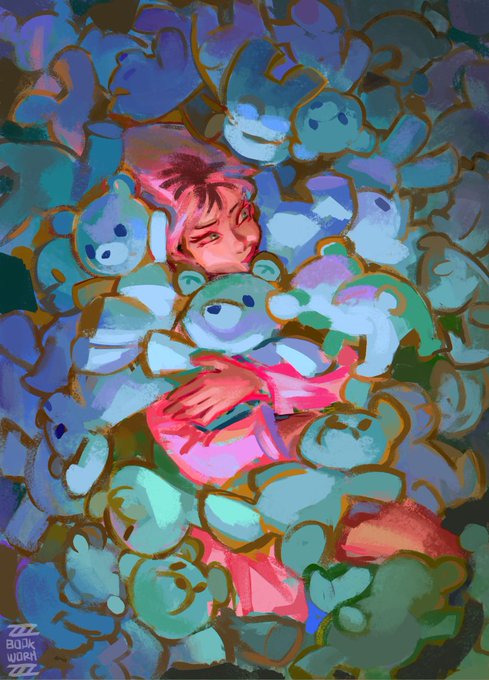 「1girl teddy bear」 illustration images(Latest)