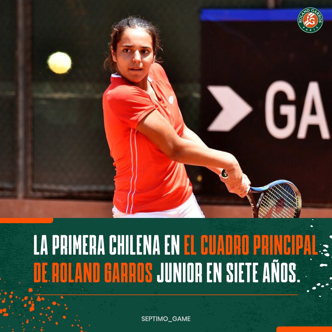 🤩 LA PEQUE ESTARÁ EN PARÍS. Después de siete años, Chile tendrá una representante en el cuadro principal de Roland Garros Junior con Antonia Vergara, actual 15 del mundo Jr. La última chilena que disputó el MD del evento juvenil parisino fue Fernanda Labraña en 2017.