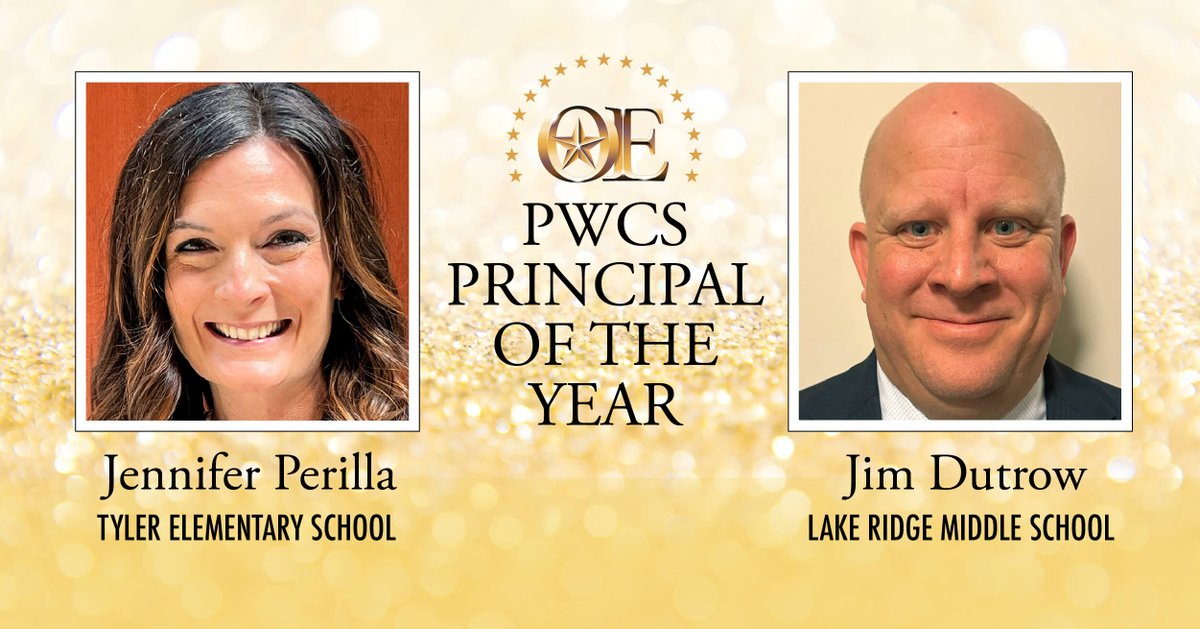 The winners for Principal of the Year are... Jennifer Perilla and Jim Dutrow Congratulations, Jennifer and Jim! 🎉