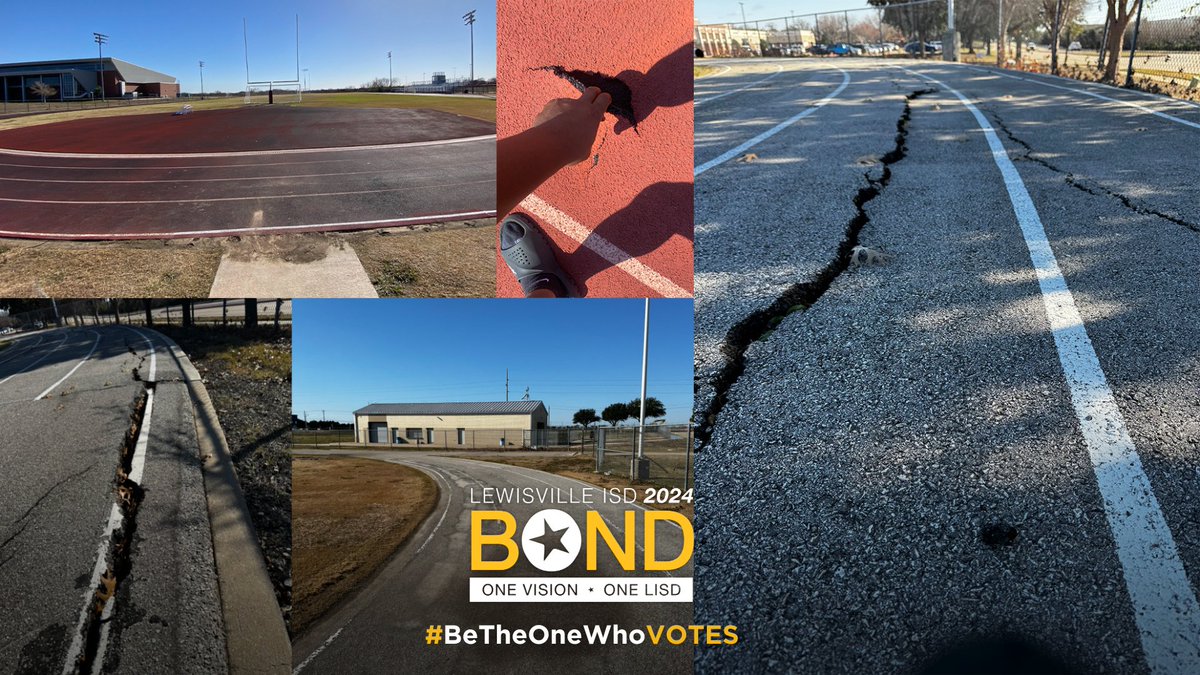 The 7 non-stadium tracks included in Prop B have reached the end of their useful life, which is approximately 20 years for asphalt tracks and 10 years for synthetic surfaces. Learn more about these proposed projects and more at LISDBond.com.

#BeTheOneWhoVOTEs #OneLISD
