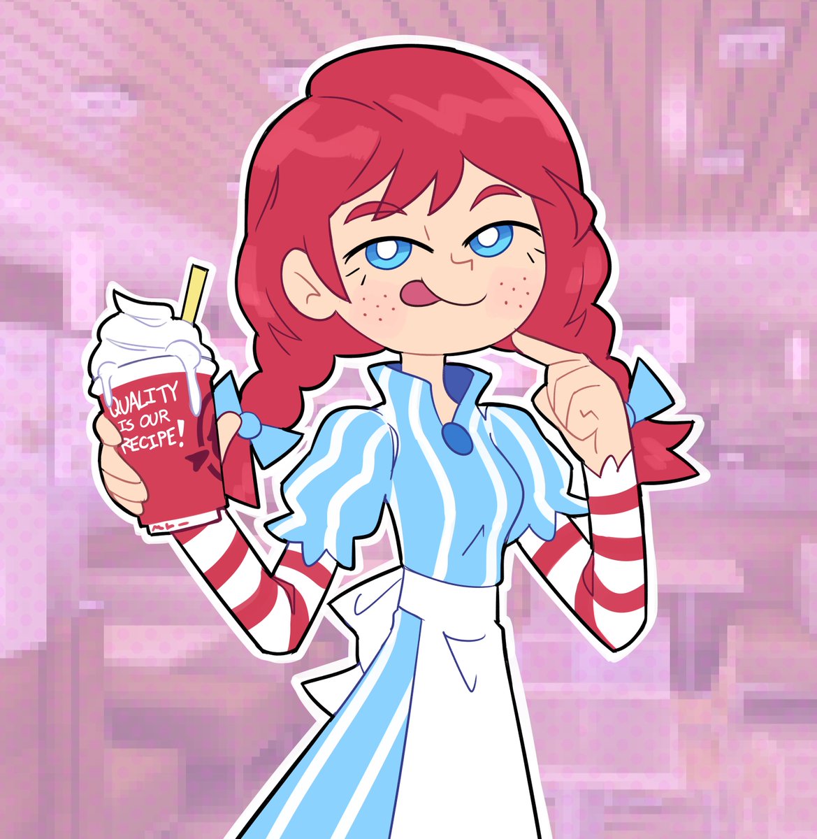 Wendy's Milkshake! She made it herself!