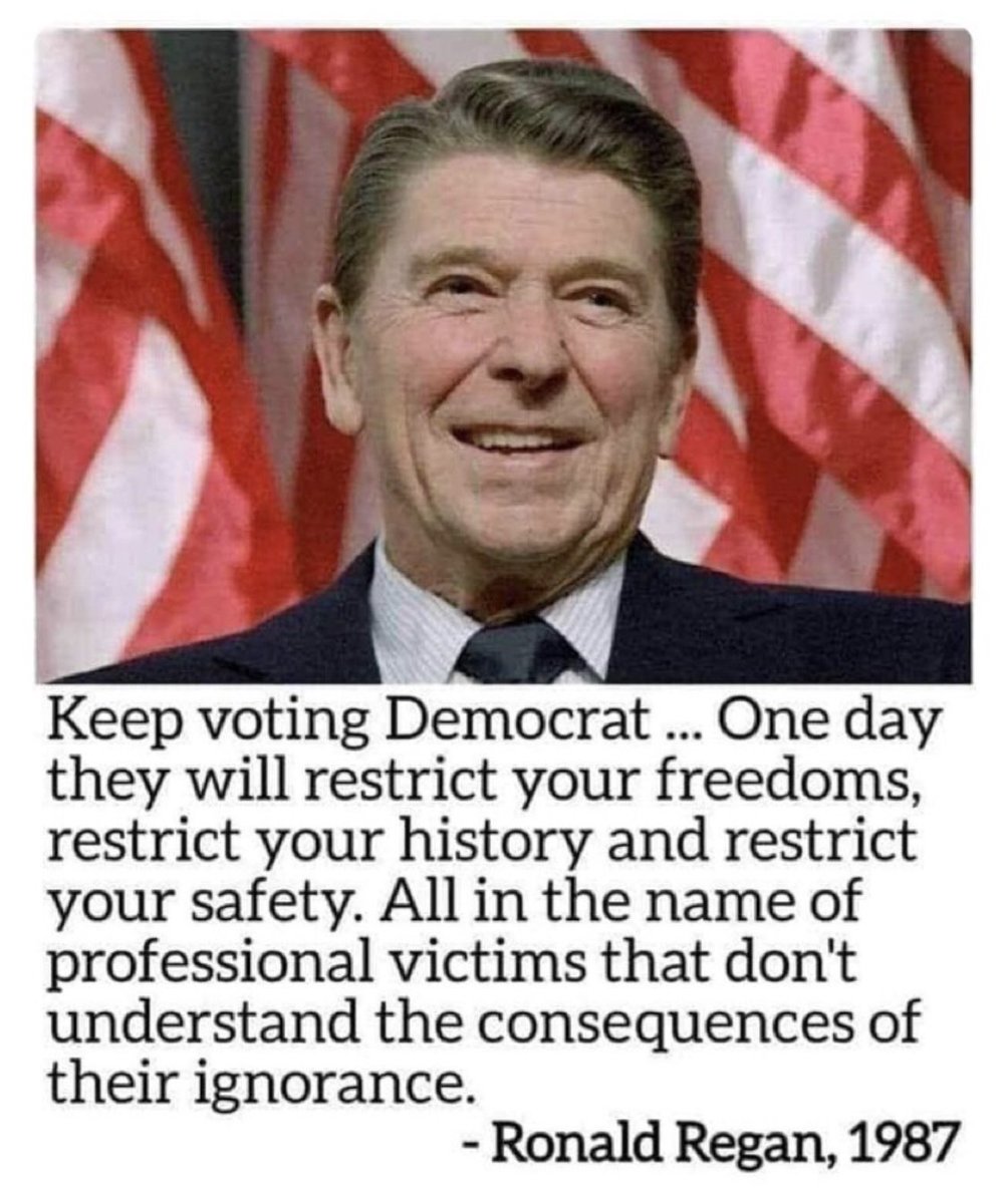 Trump was right, Ronald Reagan was right. 🇺🇸