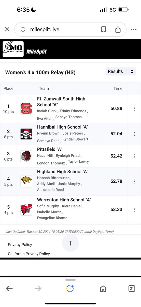 Ready or not here we come! You can’t hide…..we gonna find you. We some Dawgs! PR in the 4x100m @ZumSouth @revhenderson