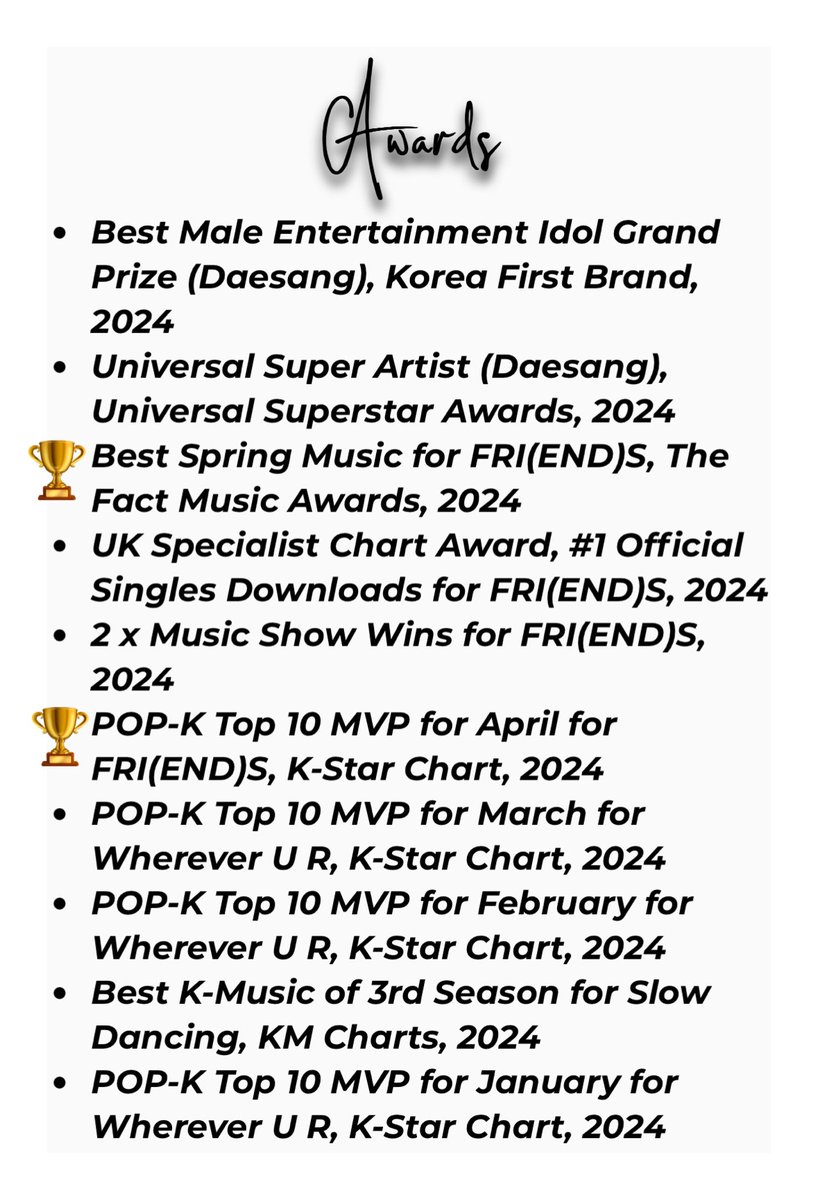 💜KIM TAEHYUNG GLOBAL WEBSITE 💜 NEW CONTENT UPDATES ACHIEVEMENTS - Two new Awards added to the list, including the iconic TMA Best Spring Music which highlighted the strength and dedication of Taehyung's fans! BORAHAE KIM TAEHYUNG 🫶💜 kimtaehyungglobal.com/awards-and-ach…