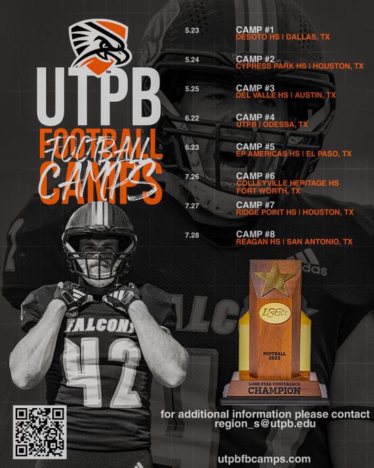 Thank you to @Kennyhrncir for the invitation to camp with @UTPBFootball