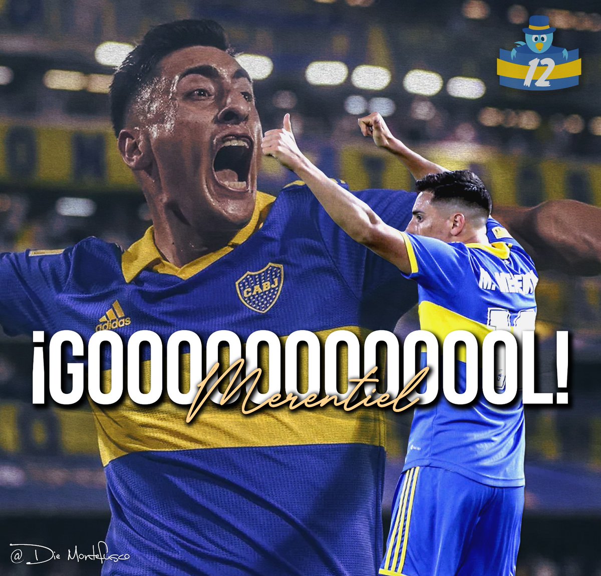 Goooooolll de @BocaJrsOficial 💙💛💙 la bestia Merentiel 🧉🇺🇾💪 #Vamosboca