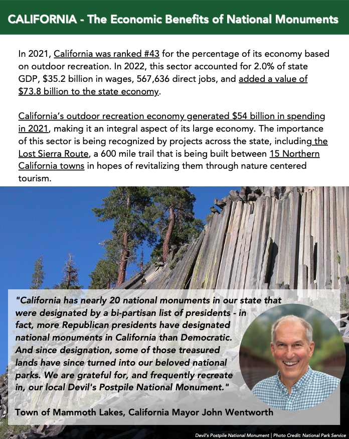 The California section of our report highlighting the support from California local elected officials for national monuments including potential monuments like -#ProtectCADeserts, #ProtectKwtsan, #ProtectSáttítla, #MolokLuyuk, #SanGabrielMountainsForever bit.ly/TMPmonuments24