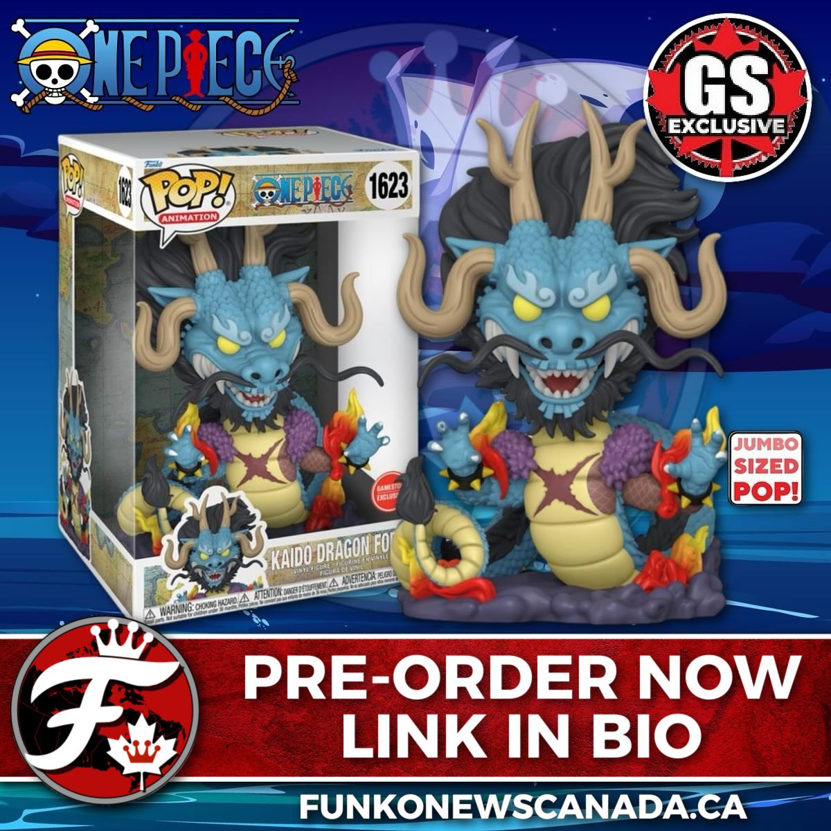 Pre-Order Now at GameStop Canada

Funko Pop! Animation: One Piece - Kaido Drago Form (Jumbo 10”) GameStop Exclusive

gamestop.ca/Toys-Collectib…

SKU: 770378

#nerdlife #vinylfigures #funkocommunity #funkocollector #toycommunity #collectibles #geeklife #popculture #funkofanatic