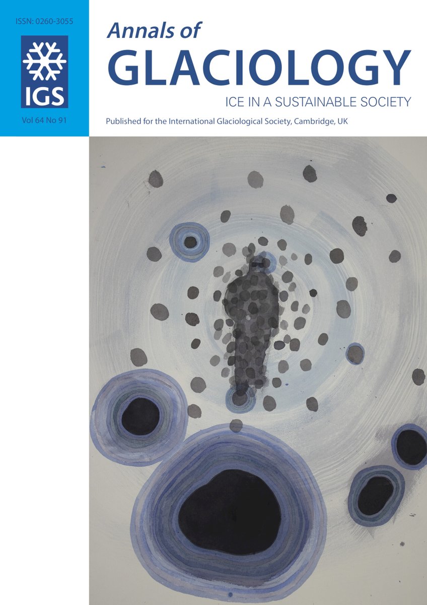 Annals of Glaciology 64(91) “Ice in a Sustainable Society” is out now with 10 papers. The issue was led by ACE Sérgio Faria. --> cambridge.org/core/journals/… Cover: Watercolour of scientist contemplating the connectivity between black carbon & cryoconite holes. Credit: @PayenSally