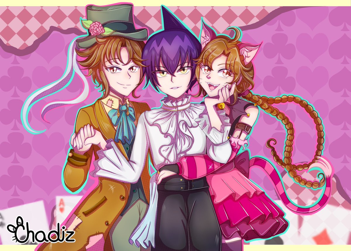 Hello!
I returned to this account again to publish this illustration I made of my Shaman King oc's with Ren~💚💜🧡
Theme: Alice in Wonderland
On my IG I told more about this haha!
@SKPetals

#SHAMANKING #skpetalsfantasyau