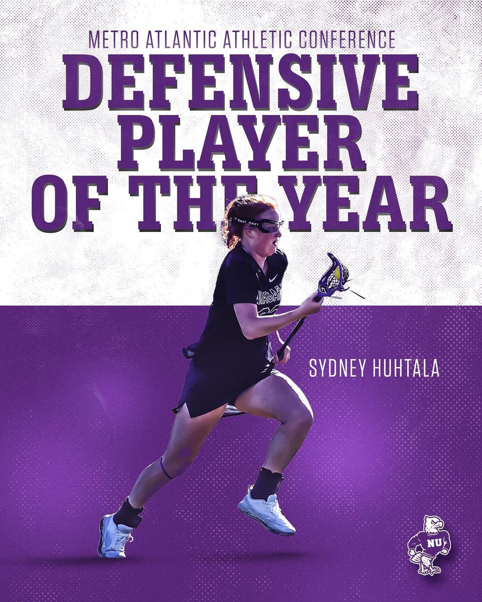 Alumni making news. Former girls lacrosse player and @NiagaraWLAX Sydney Huhtala named @MAACSports MAAC DEFENSIVE PLAYER of THE YEAR! Well done Syd!