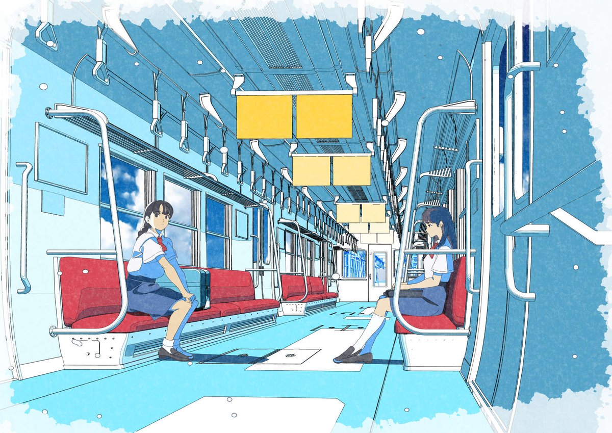 「降りる駅過ぎて 」|Edoya Inu8のイラスト