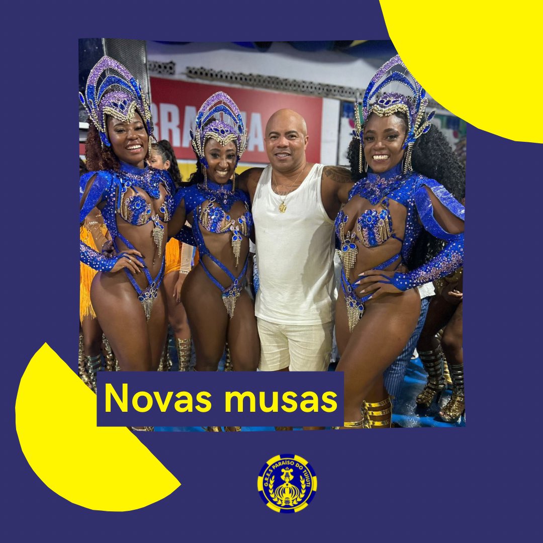 Nossas crias seguem sendo protagonistas 🤩 Na próxima temporada, Thay Oliveira, Tais Luiza e Madu Vieira serão musas da nossa escola. Merecem muito! 👏🏾👏🏾👏🏾👏🏾💙💛💙💛