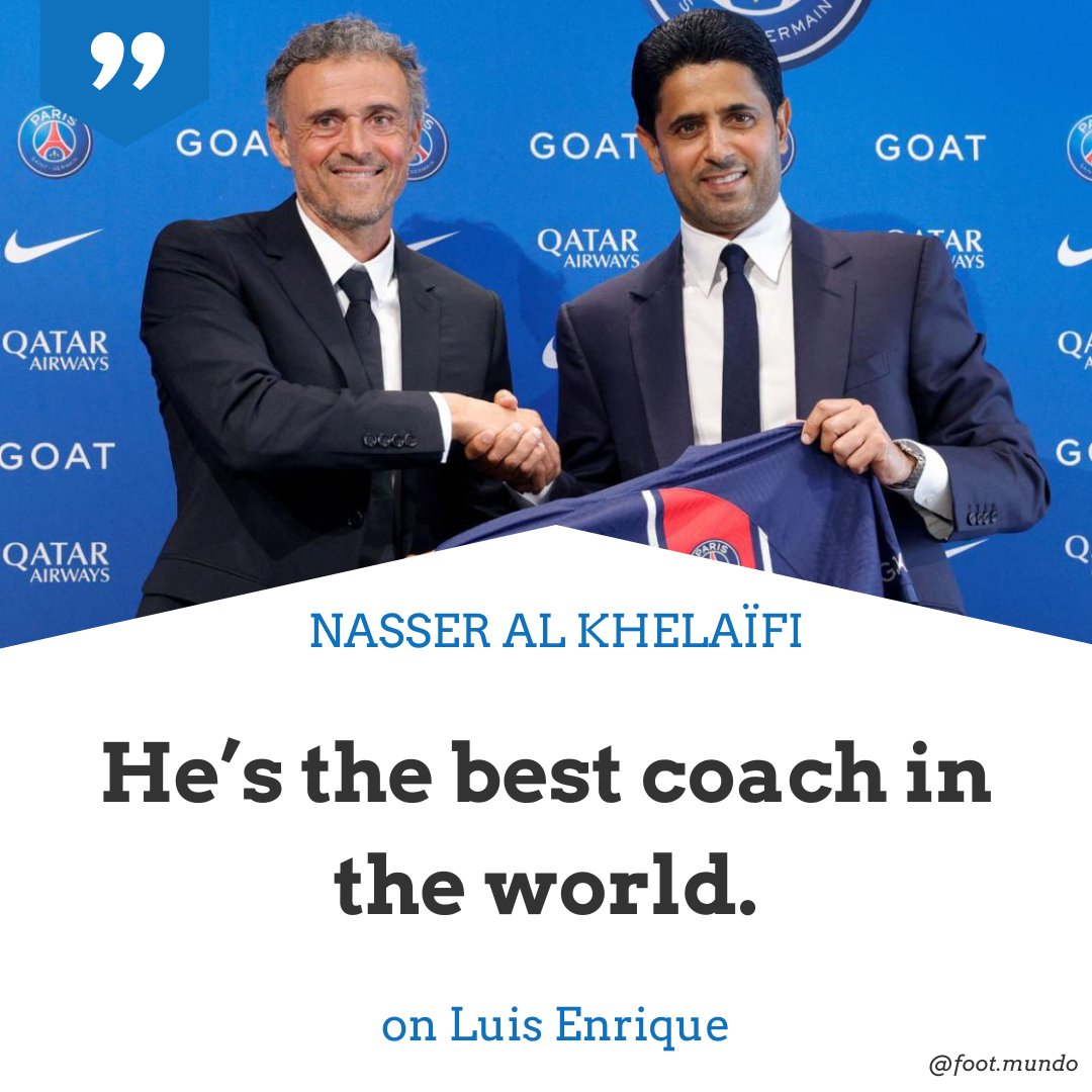 #PSG president Nasser Al Khelaïfi has given his full support to Luis Enrique, who he is keen to tie down to a new contract.