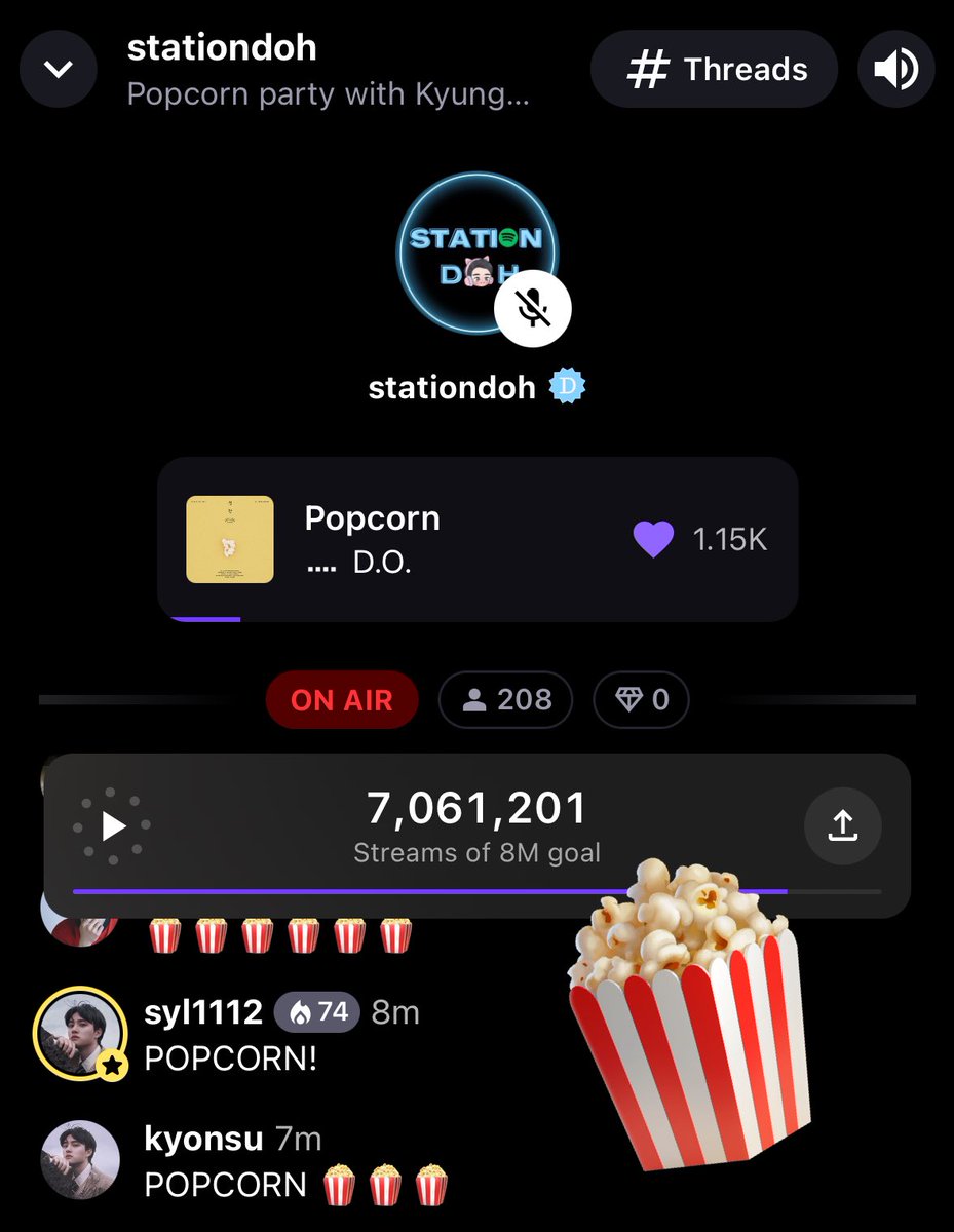 Popcorns for breakfast? why not? If it's warm and fluffy like #Kyungsoo's voice 🍿🤭 We are ON-AIR 24/7 🕘 Park your accounts now! 📻 stationhead.com/stationdoh POPCORN WITH KYUNGSOO #POPCORN_OutNow #DOHKYUNGSOO_POPCORN #도경수_성장 #DOHKYUNGSOO_BLOSSOM