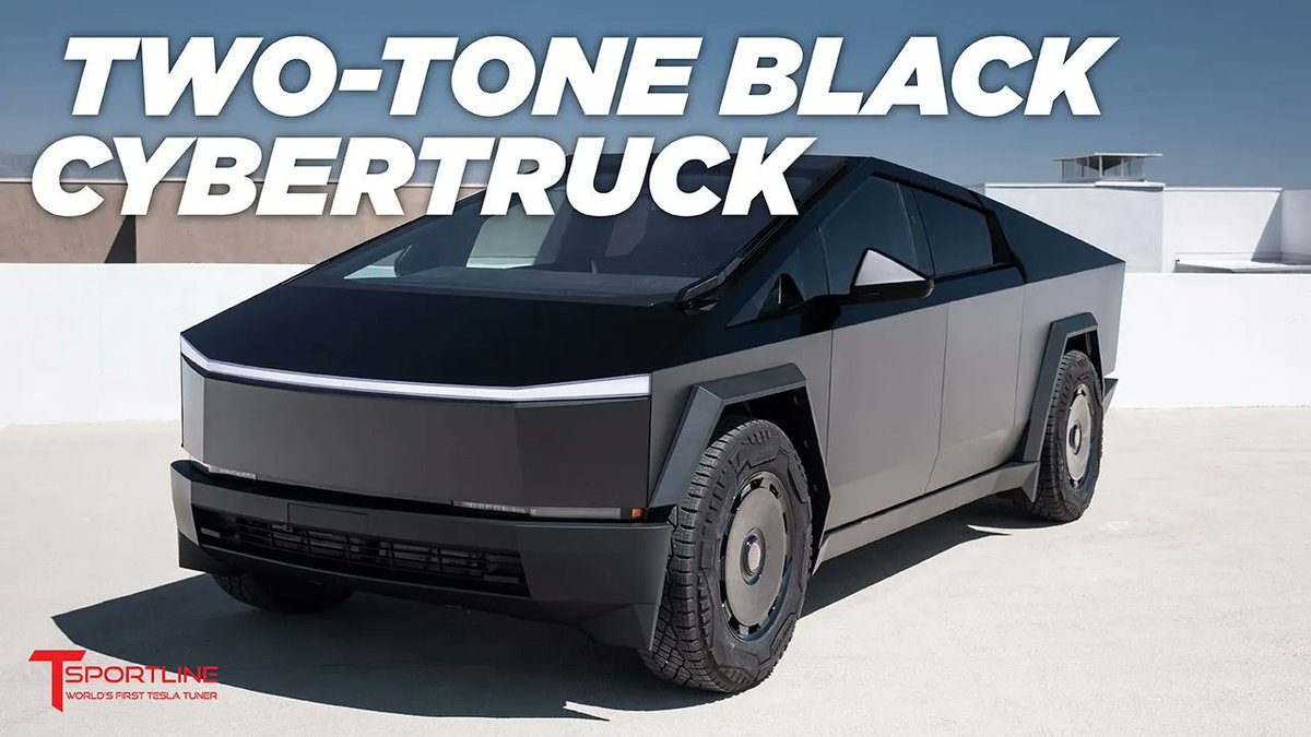 Two-Tone Gloss & Satin Black PPF! #Cybertruck looks continue to expand 🖤 x ♡ Custom installs daily by @TSportline youtu.be/bRr61uMAeOI